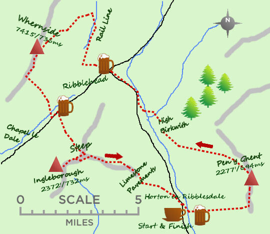 3 Peaks map