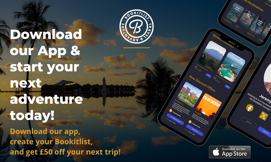 Download our App create your Bookitlist and get 50 off your first adventure 4
