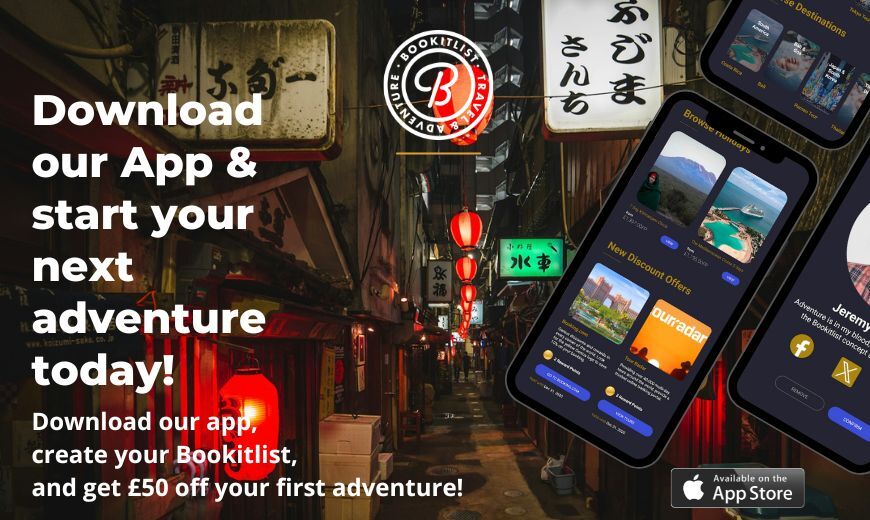 Download our App create your Bookitlist and get 50 off your first adventure