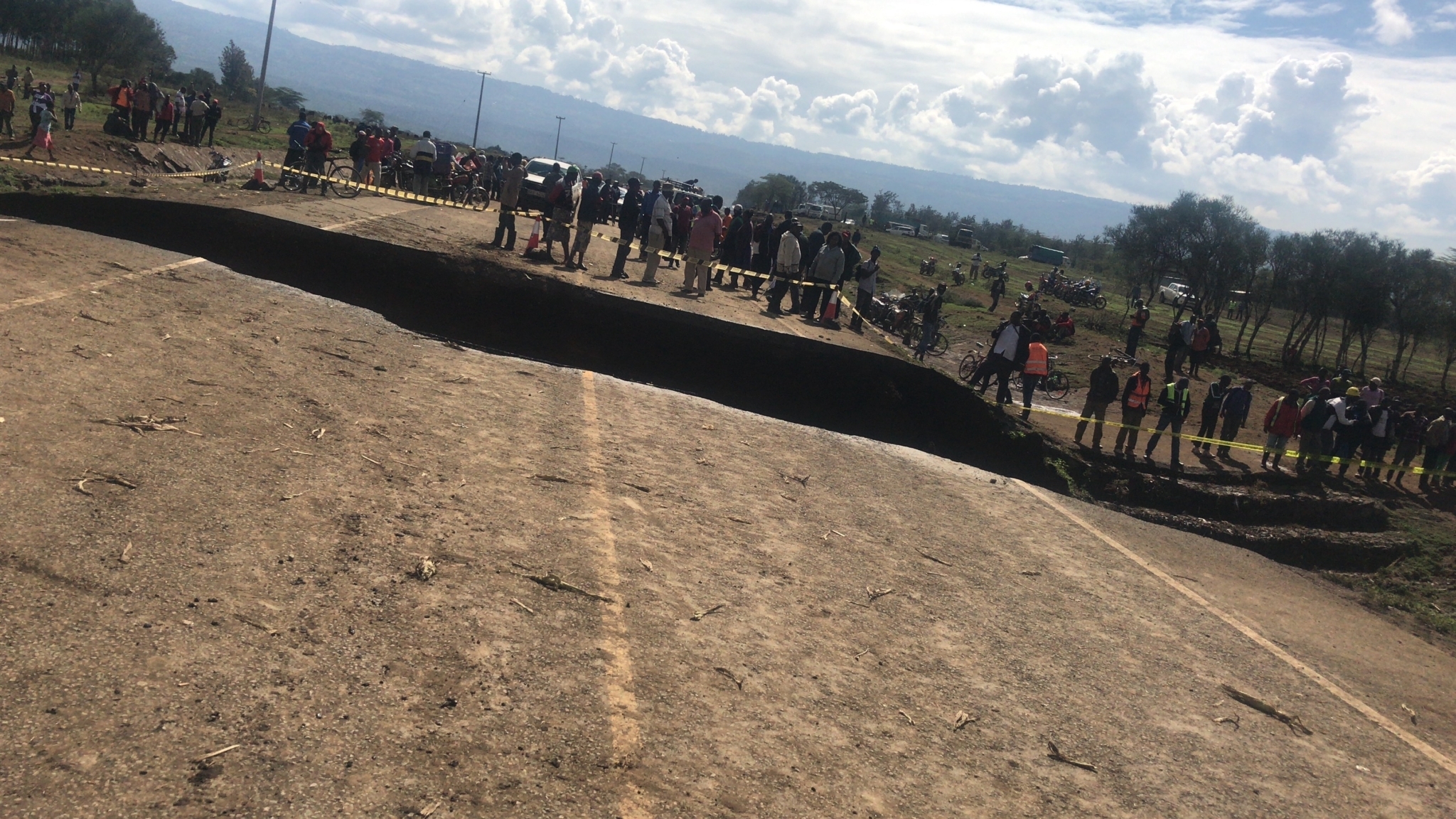 Hole in the road Kenya