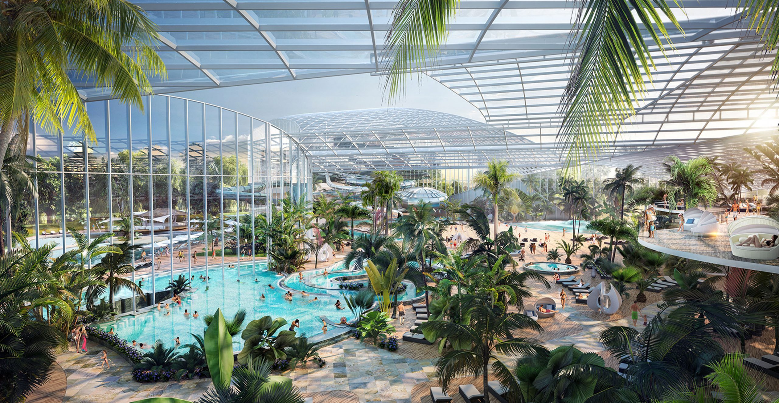 £250 million waterpark featuring the UK’s first all-season beach to open in Manchester