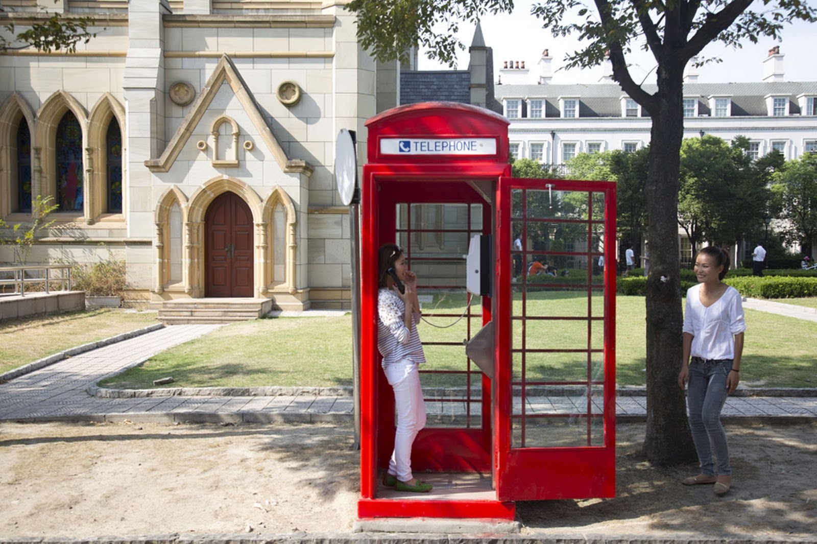 Thames Town China Ghost Town Phone Box