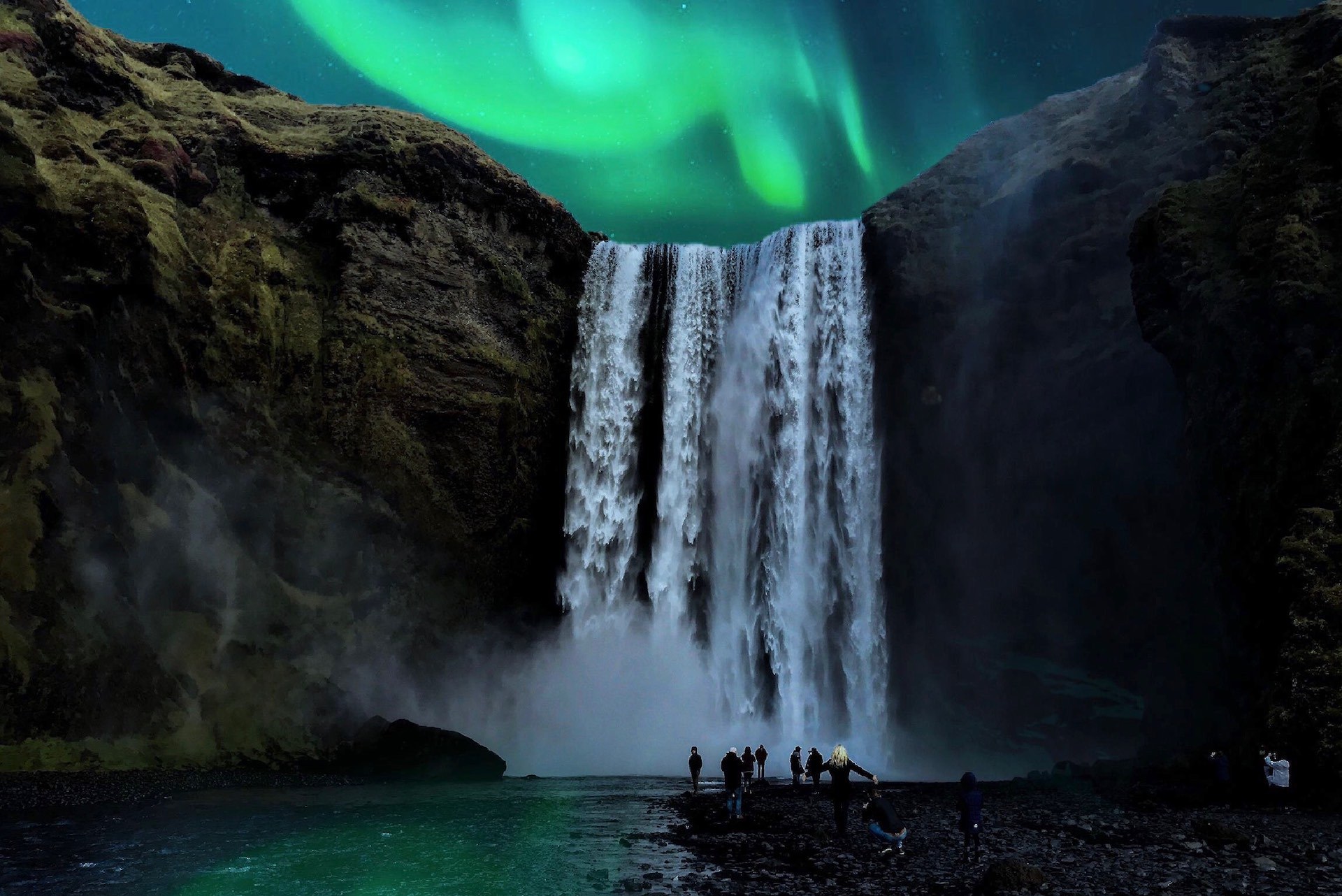 Bil Iceland Northern Lights
