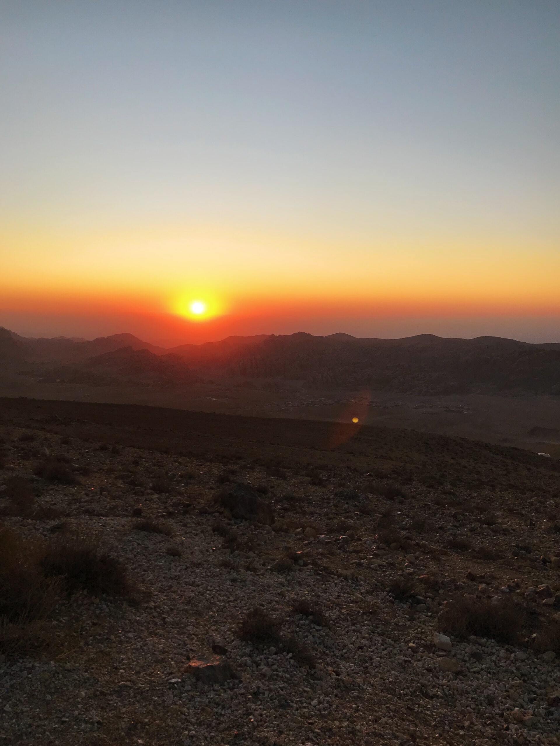 Dana to Petra Trek - Sunset